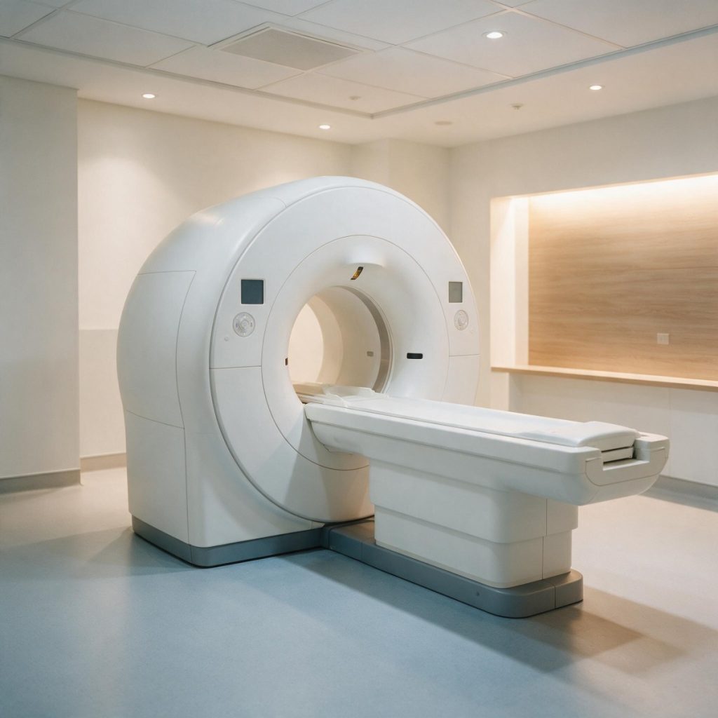 청라국제병원 영상검사실 - MRI 장비가 설치된 검사실 전경